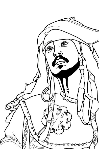Jack Sparrow S Lineart By Bl4k On Deviantart