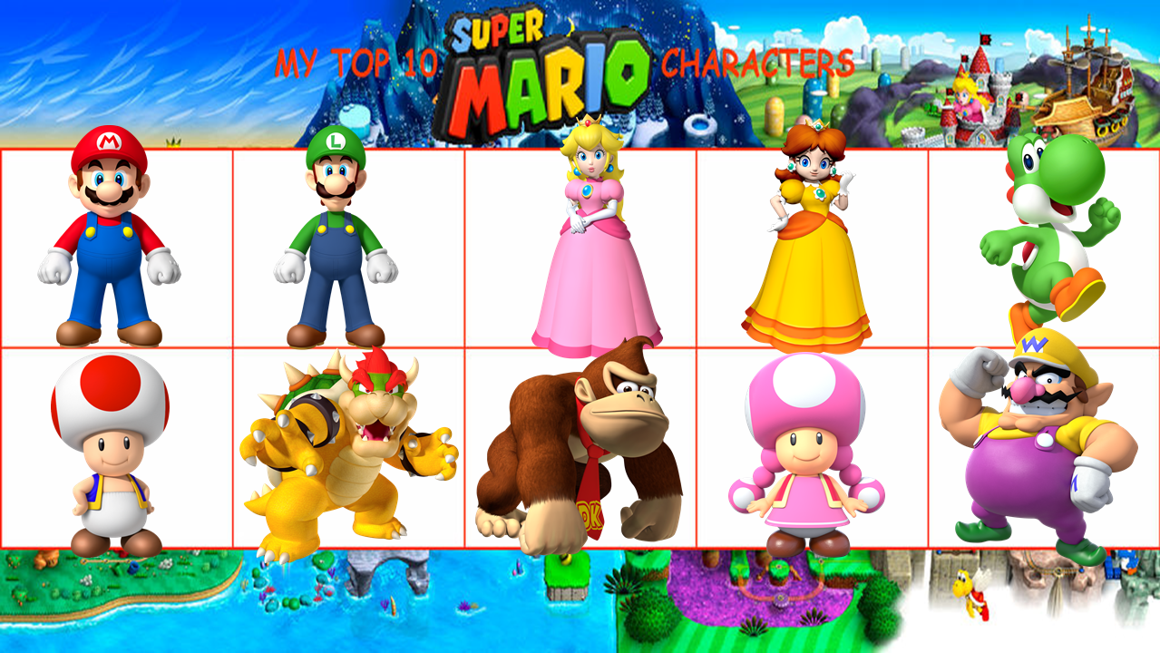 Top Ten Mario Characters, Here are my ten favorite characte…