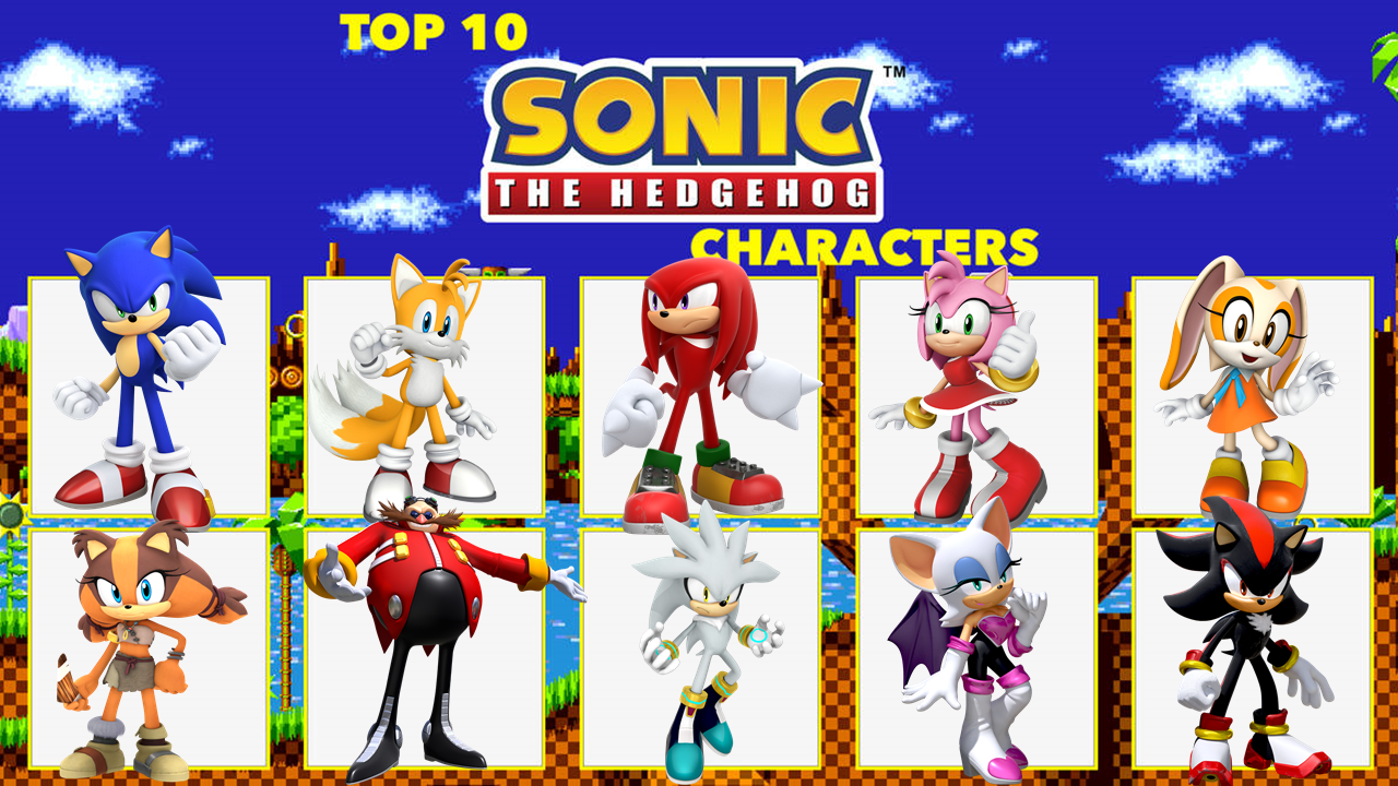 Top Ten Sonic The Hedgehog Characters!, Here are my top ten…