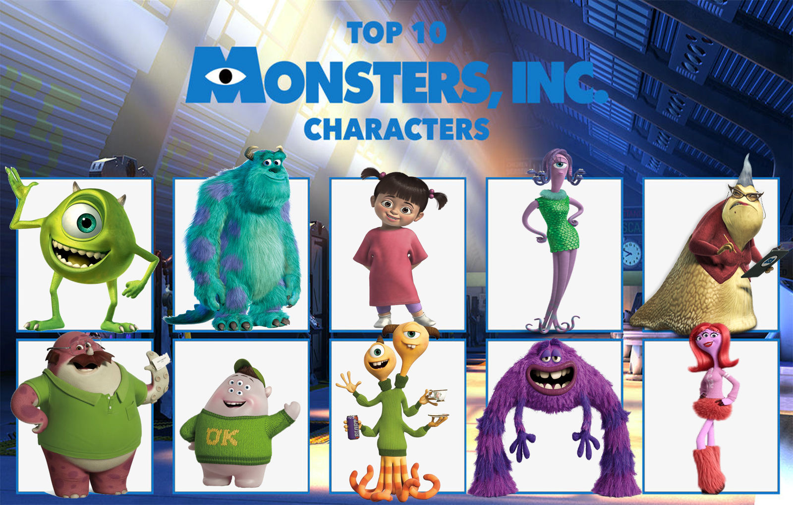 Every Character in Monsters Inc by @entertainment720 - Listium