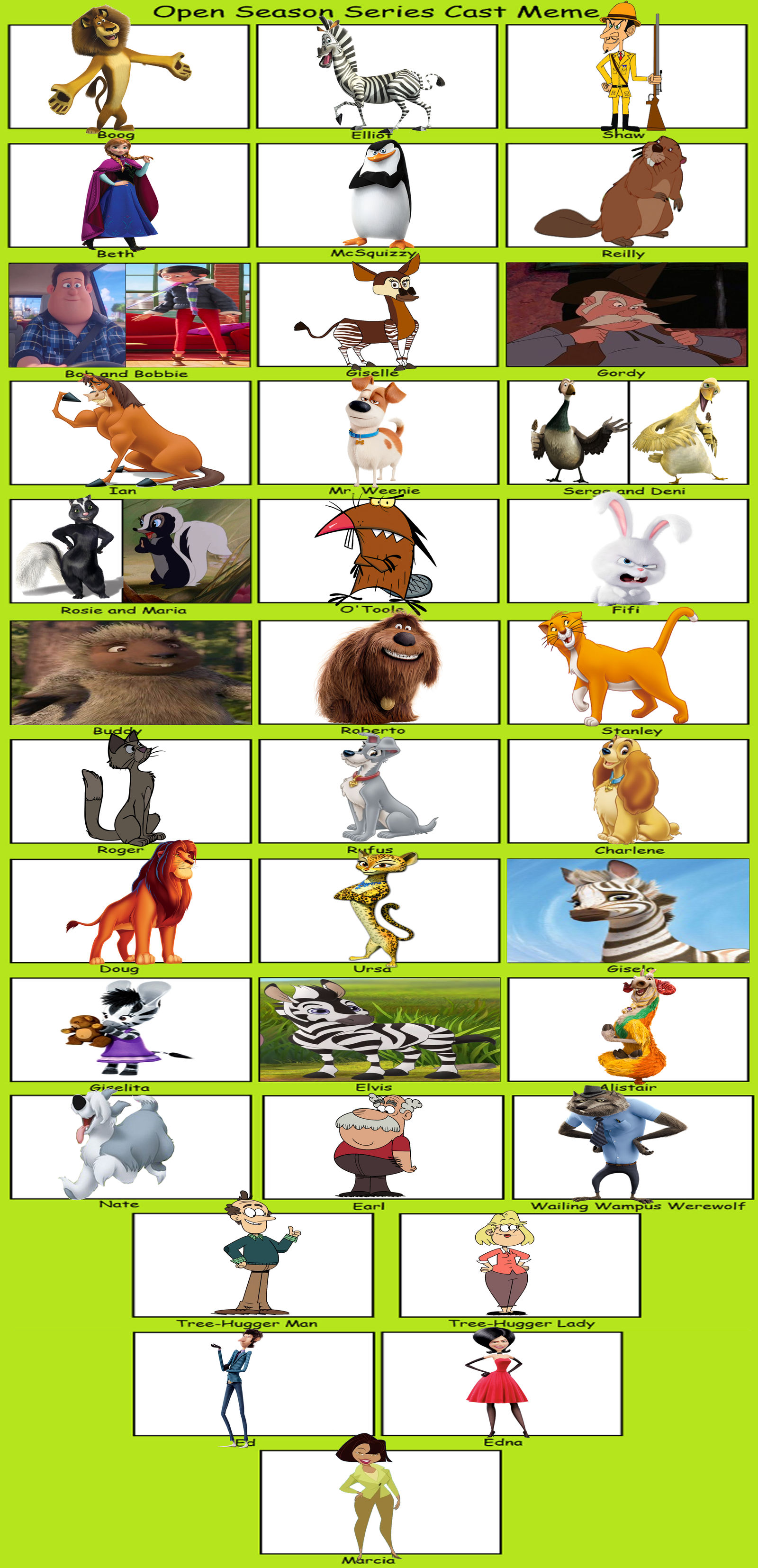 Open Season Recast Meme by aaronhardy523 on DeviantArt