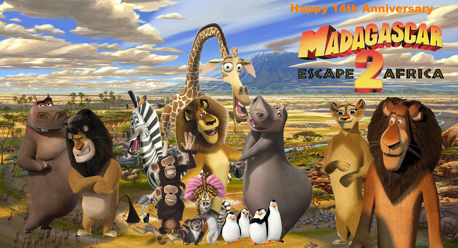 Madagascar Escape 2 Africa (2008) Gloria and Moto Moto's Date/Melman  Confesses 