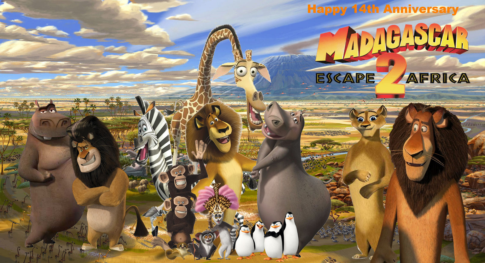 Happy 14th Anniversary Madagascar Escape 2 Africa By Aaronhardy523 On happy-14th-anniversary-madagascar-escape-2-africa-by-aaronhardy523-on
