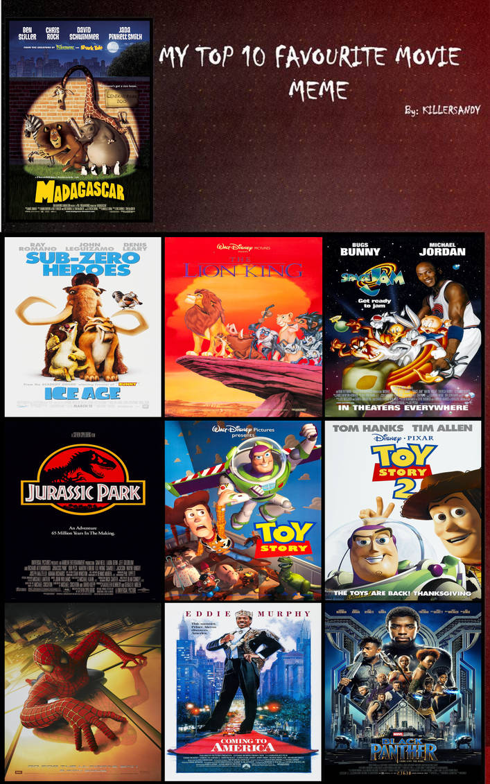 My Top 10 Favorite Movies by aaronhardy523 on DeviantArt