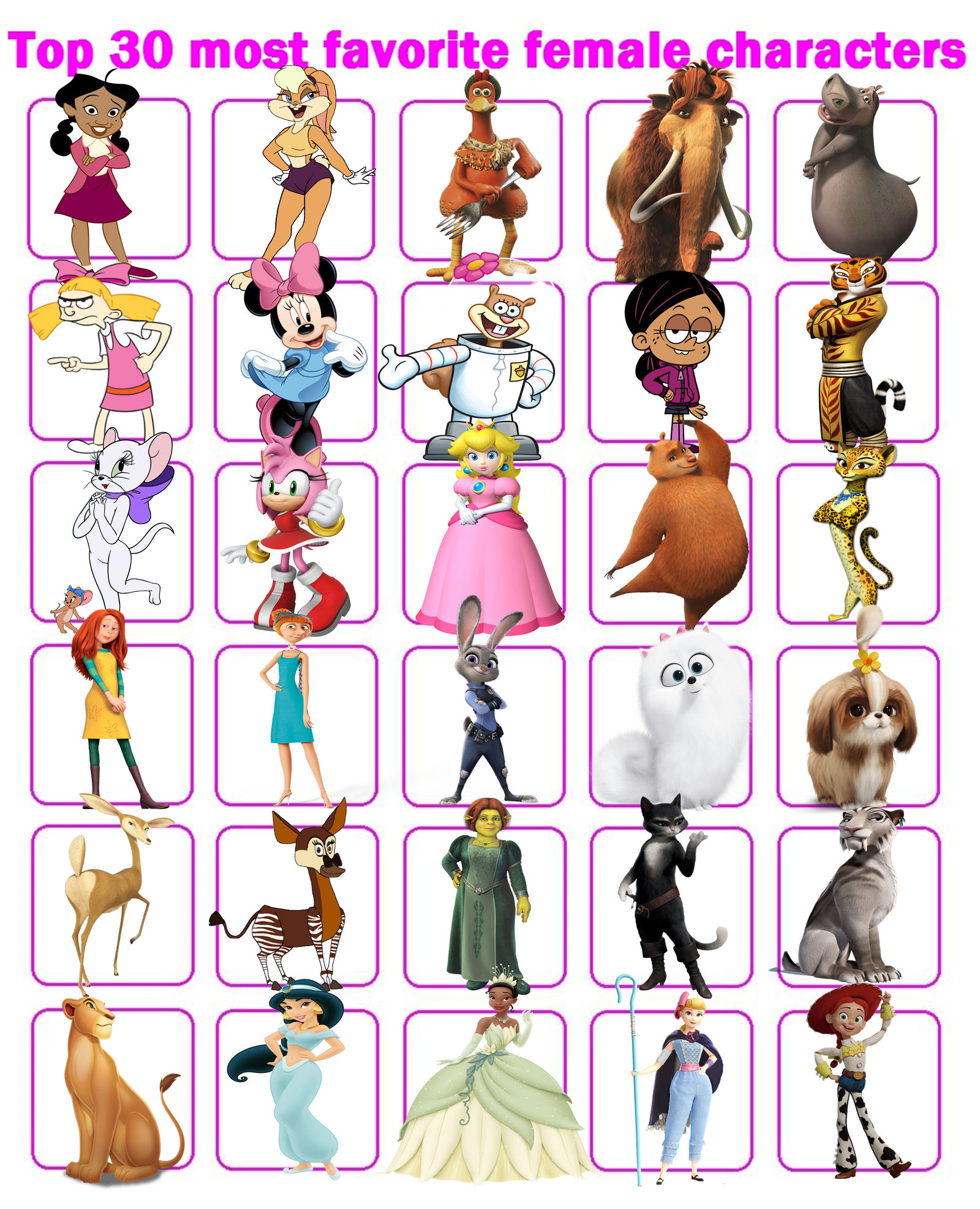 Most Female Deviantart My Top 30 Favorite Female Characters by aaronhardy523 on DeviantArt