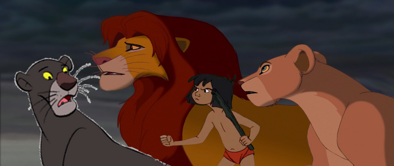 Simba, Nala, Bagheera and Mowgli in the Pridelands by aaronhardy523 on ...