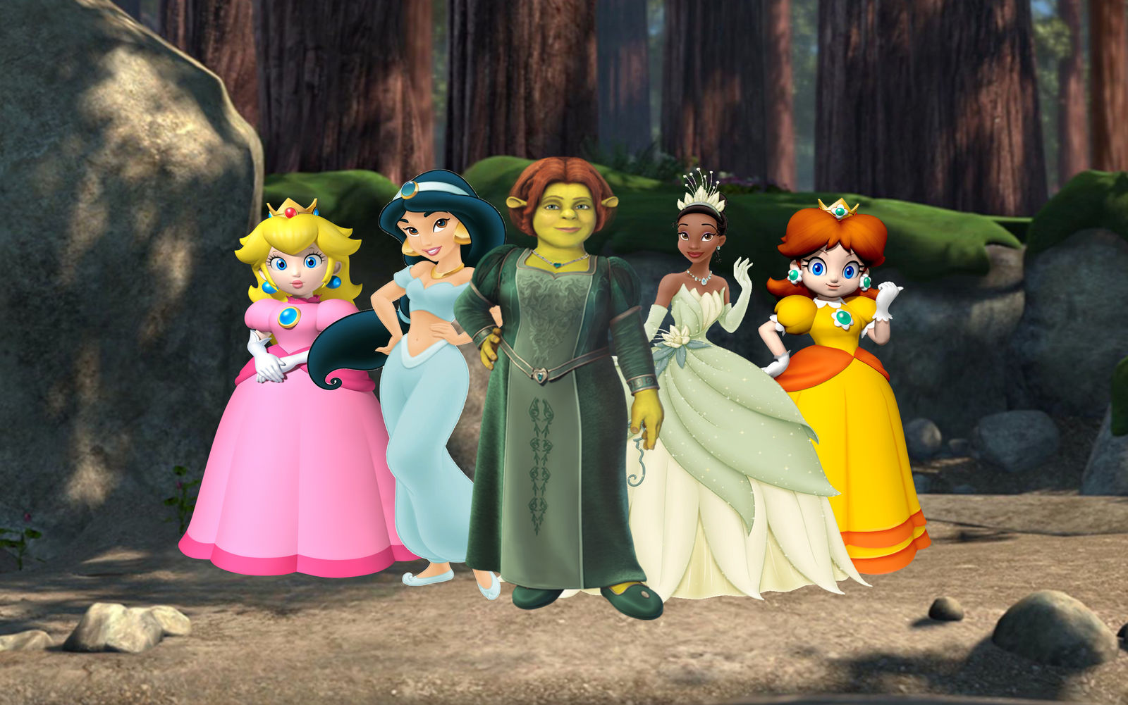 Princess Fiona along with the Princesses by aaronhardy523 on DeviantArt