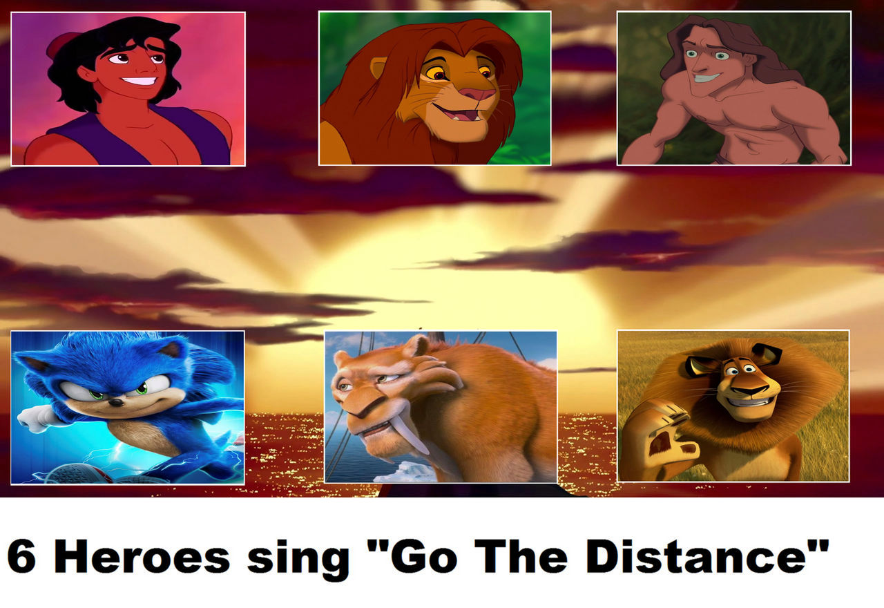 6 Heroes sing Go The Distance by aaronhardy523 on DeviantArt