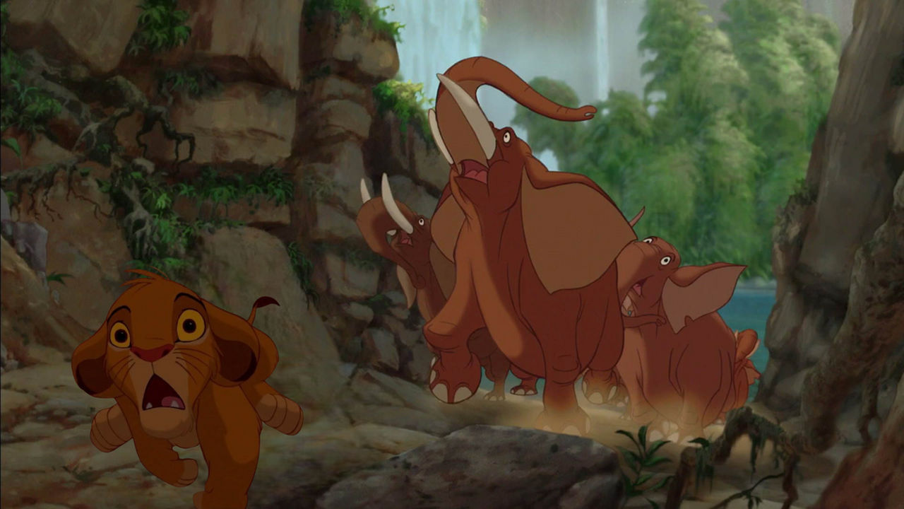 Simba Running from Elephant Stampede by aaronhardy523 on DeviantArt