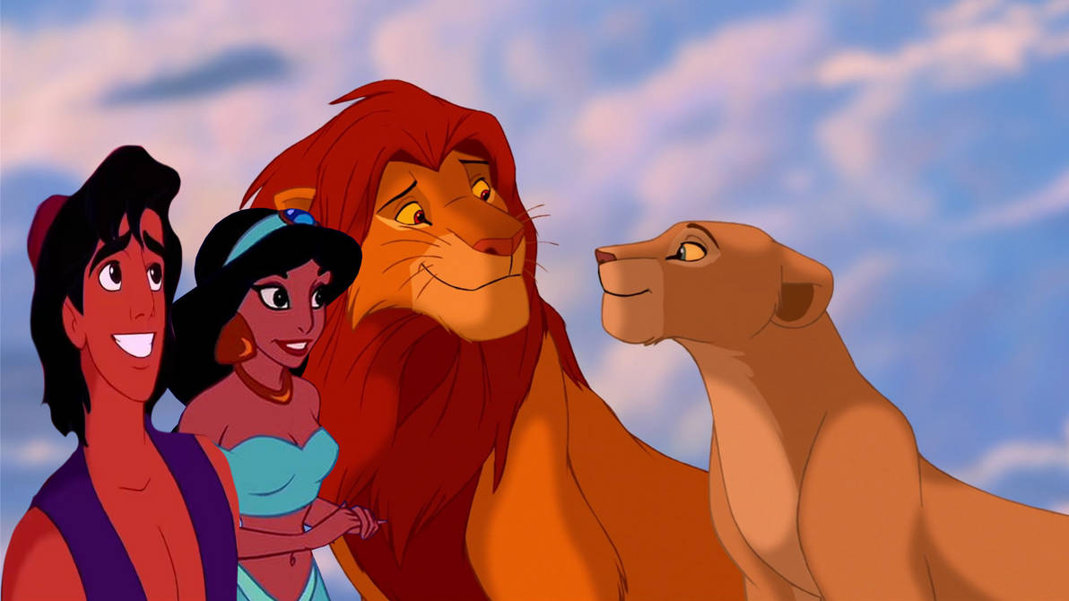 Simba and Nala with Aladdin and Jasmine by aaronhardy523 on DeviantArt