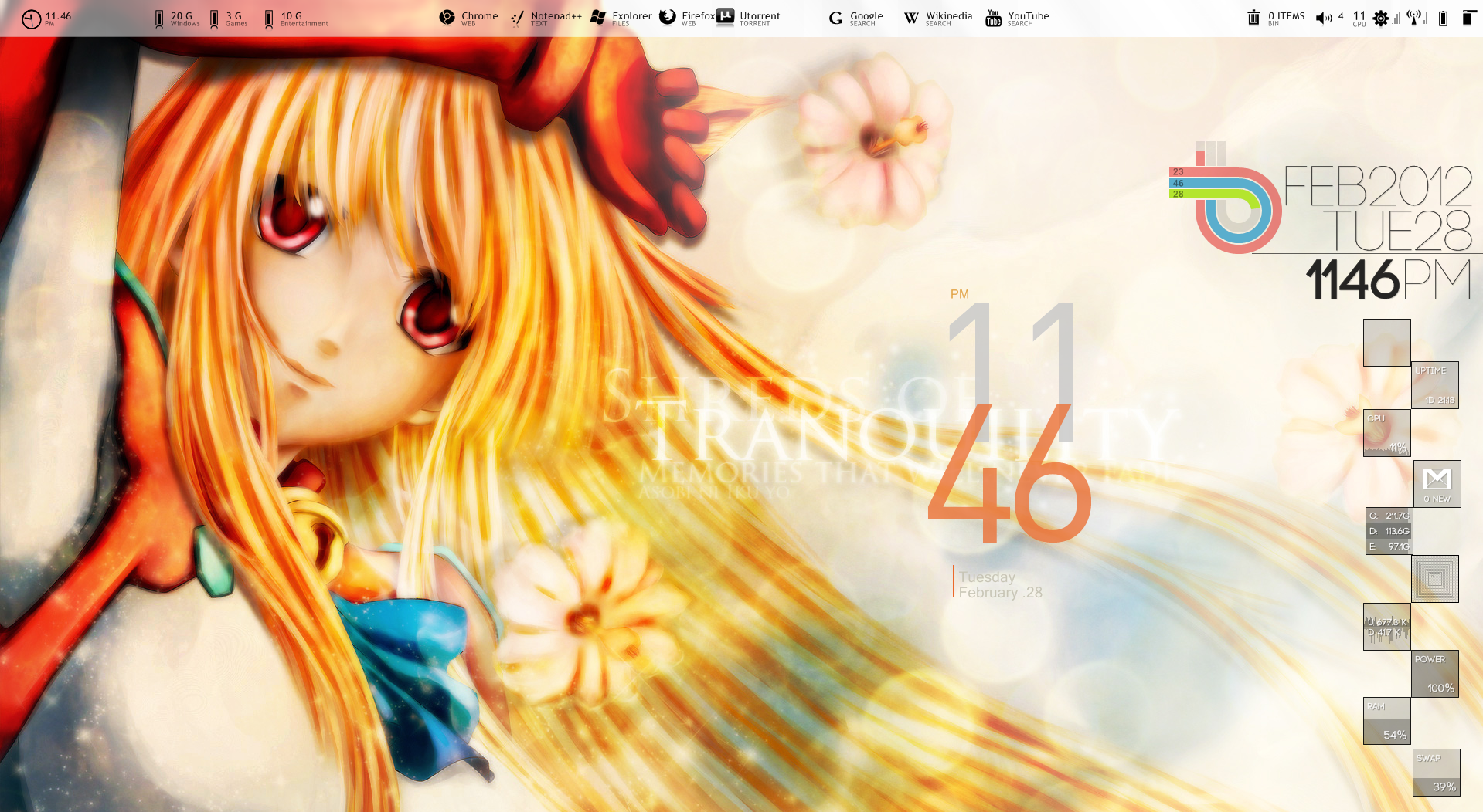 Rainmeter Desktop ANIME Theme By Roshans by roshansonaje on DeviantArt Rainmeter Desktop ANIME Theme By Roshans by roshansonaje on DeviantArt