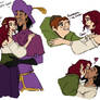 Gwenevere and Clopin sketch collage