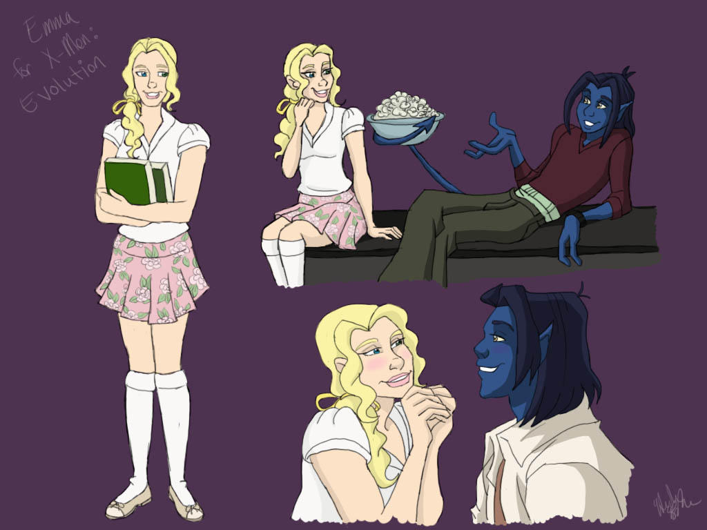 x men evolution oc emma and kurt by