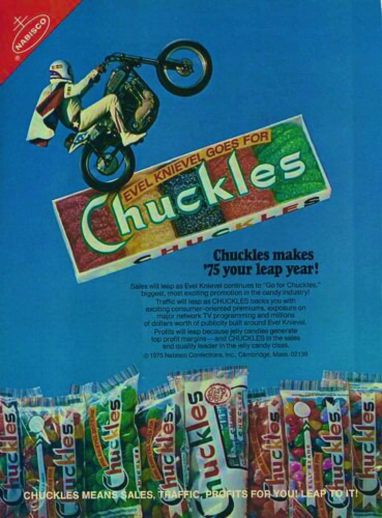Evel Knievel Chuckle ad 1975 by Longtimerecovery on DeviantArt
