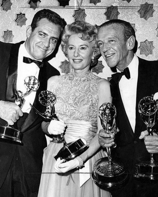 Barbara Rode Burr Raymond Burr Barbara Stanwyck Fred Astaire 1961 bw by Longtimerecovery ...