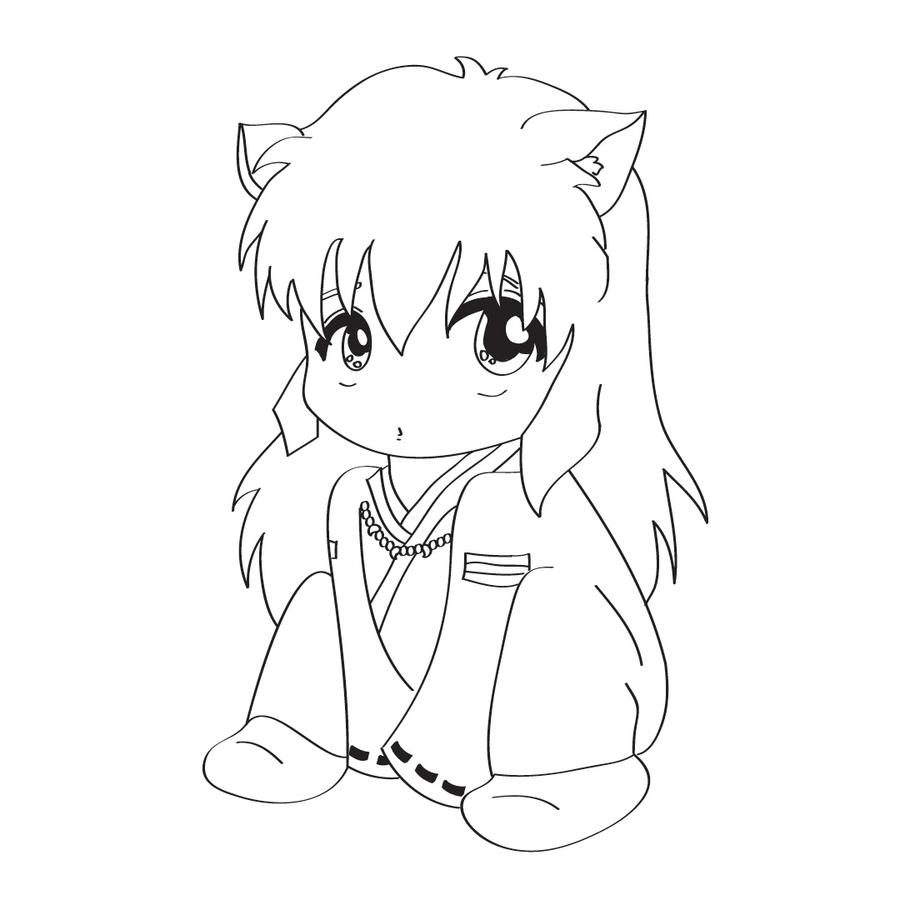 Inuyasha Chibi Lineart