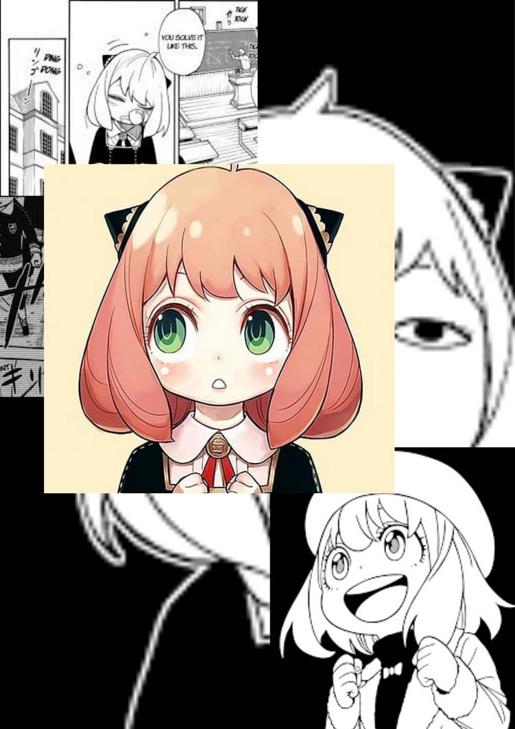 anya wallart MANGA PANEL AND COLORED by An1mesthtic on DeviantArt