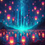 www.fineaiart.art --- Wish Lanterns for Love (3)