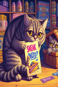 Www.fineaiart.art - - -    Sneaky Cat  - - - (9)