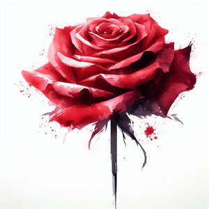 www.fineaiart.art - - A single red rose    -  (8)