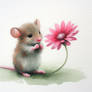 www.fineaiart.art - - Mouse and Flower     - (2)