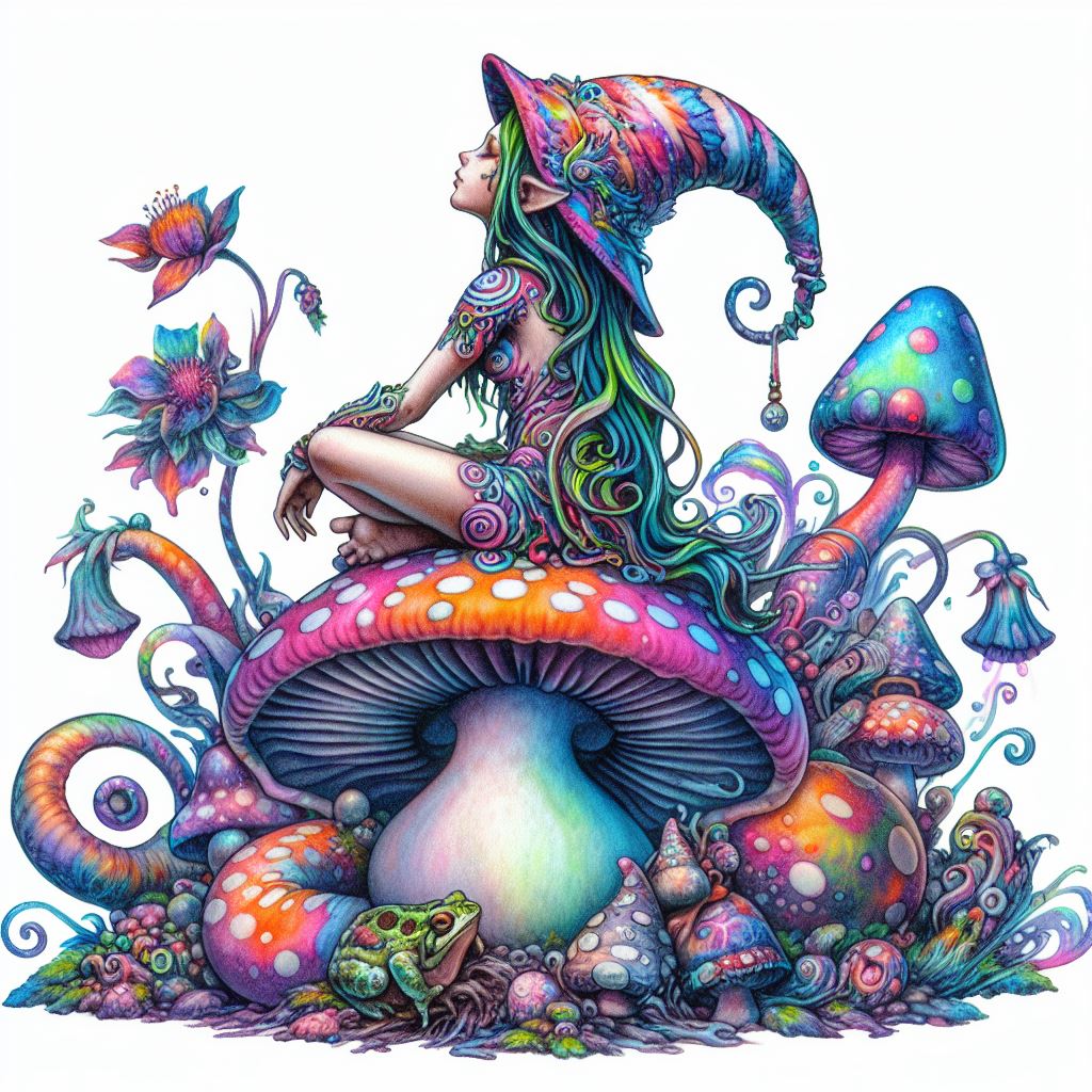 www.mobiltoner.com - Neon Dream Psychedelic Gnome by Fineaiart on ...