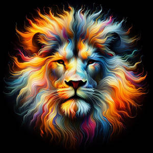 www.tonnyfroyen.com - Fiery Mane Abstract Lion