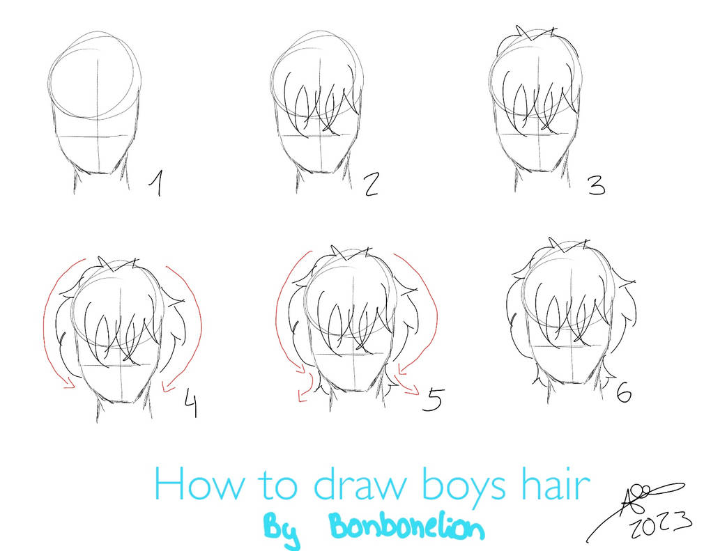 Tutorial How To Draw Boys Hair By Bonbonelion On Deviantart Tutorial How To Draw Boys Hair By Bonbonelion On Deviantart