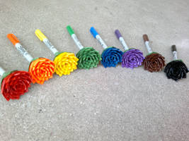 Rainbow Duct Tape Flowers