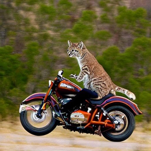 Bobcat on a Harley by markvasicek on DeviantArt