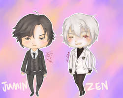 Chibi Zen and Jumin MM