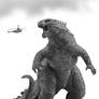 Godzilla ! Godzilla ! ink illustration Fine art