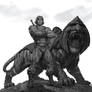 He-Man and Battle Cat Illustration. MOTU.