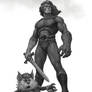 Lion-O and Snarf Ink Illustration