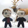 Hannibal and Will Cross Stitch Dolls