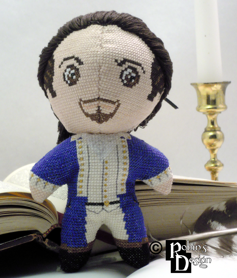 Alexander Hamilton 3D Cross Stitch Doll