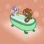 Sweetie Belle and Button bubble bath