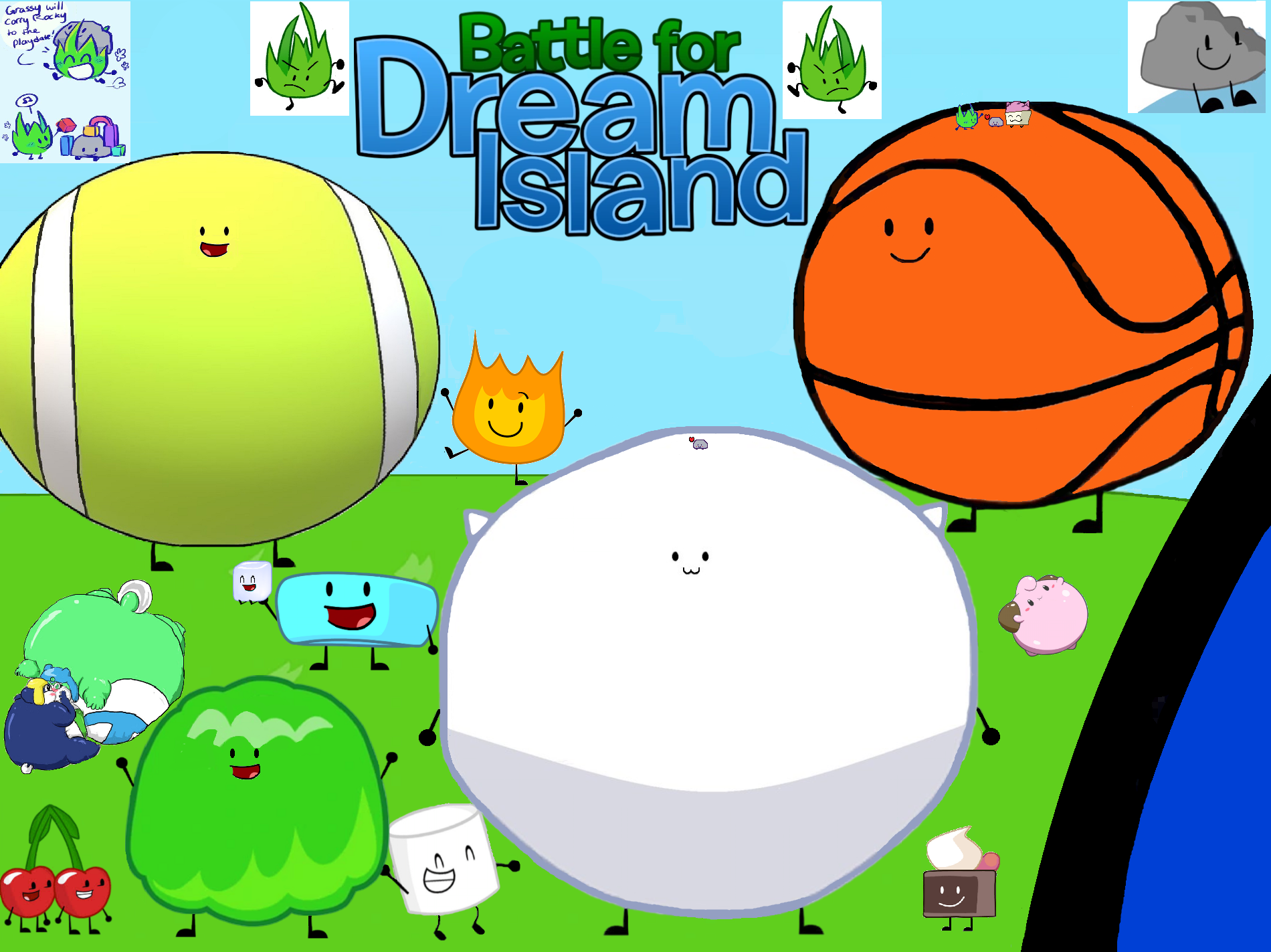 Rocky, battle for dream island, bfb, bfdi, bfdia, HD phone