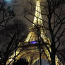 The Eiffel Tower on a winter's night