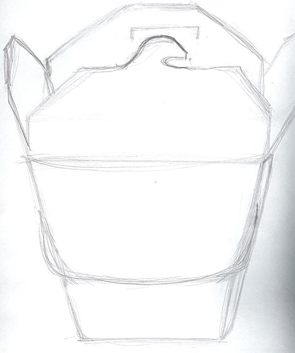 Chinese Box Drawing Chinese Take-Out Box sketch by NarcoticNarcissus on DeviantArt