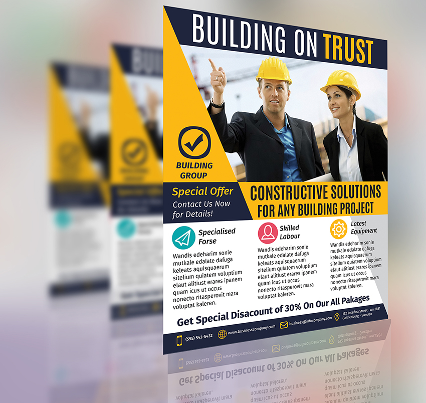 Construction Business Flyer Template Vol.2