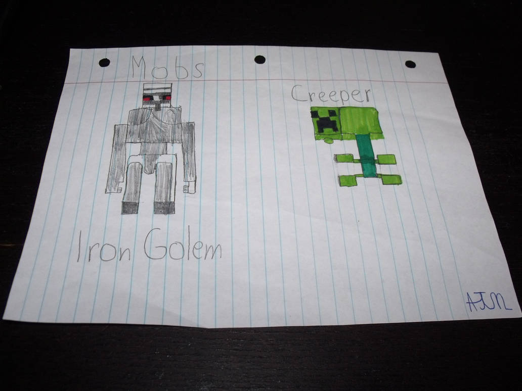 Minecraft Custom Mobs Sketch by AJM by BioMassRegionalX6 on DeviantArt