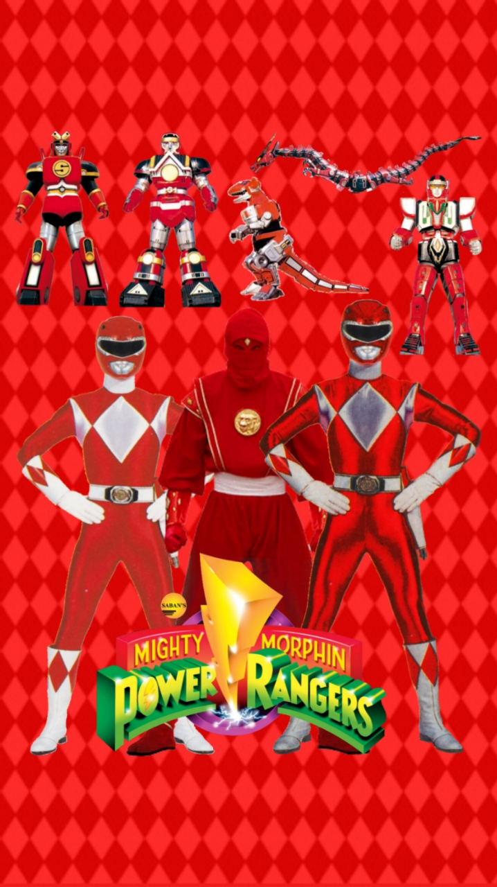 Red power rangers Wallpaper Download