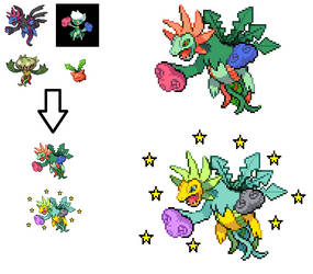 Roserade/Hydreigon/Carnivine/Hoppip Fusion