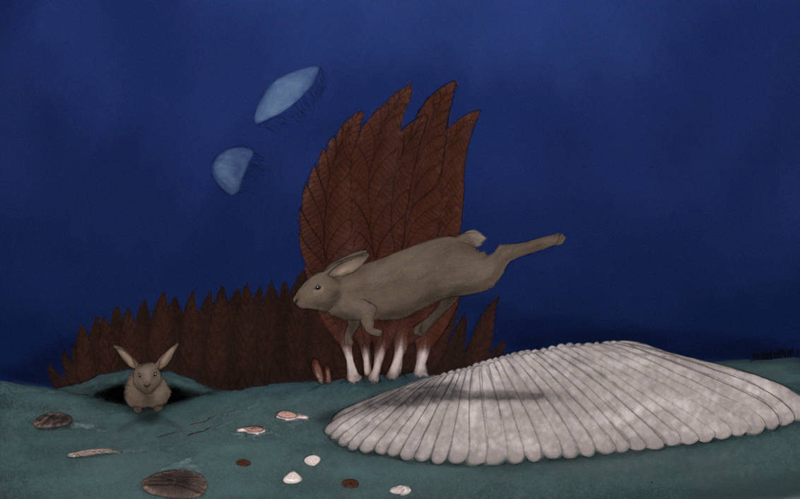 Precambrian rabbits by Dragonthunders