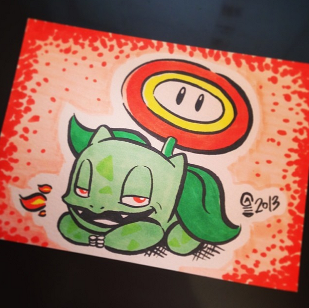 Fireflowersaur Copic Marker