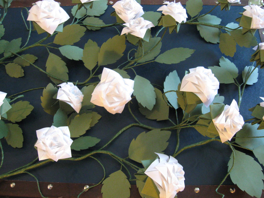 Origami Roses close up