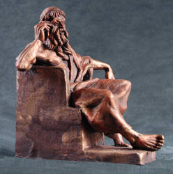 Zeus' iPhone 3 - bronze by AdamReederSculptor