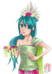Hatsune Miku as Balinese Dancer by fuicchi-nee