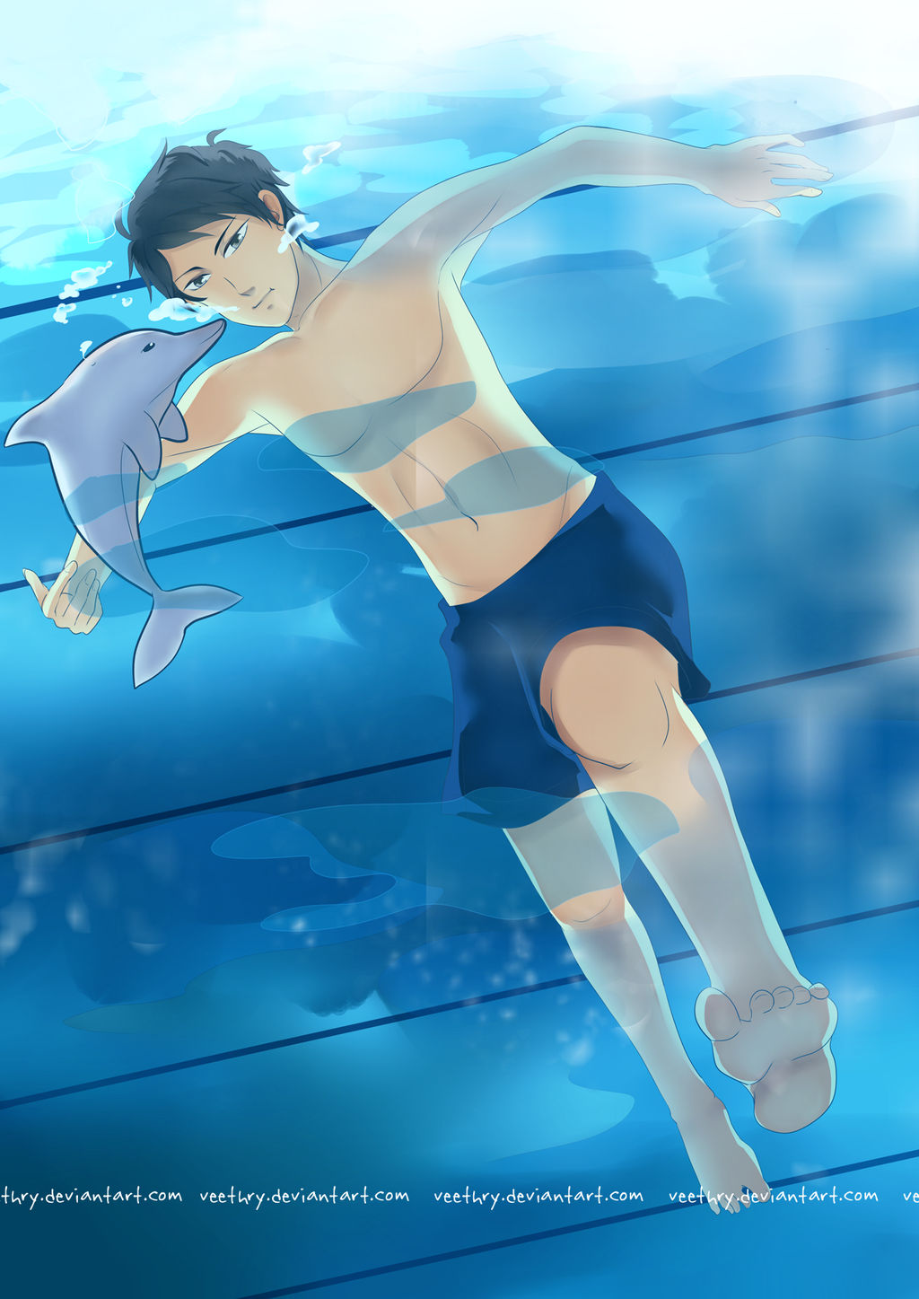 :NNK: Swim with Baby Dolphin by fuicchi-nee